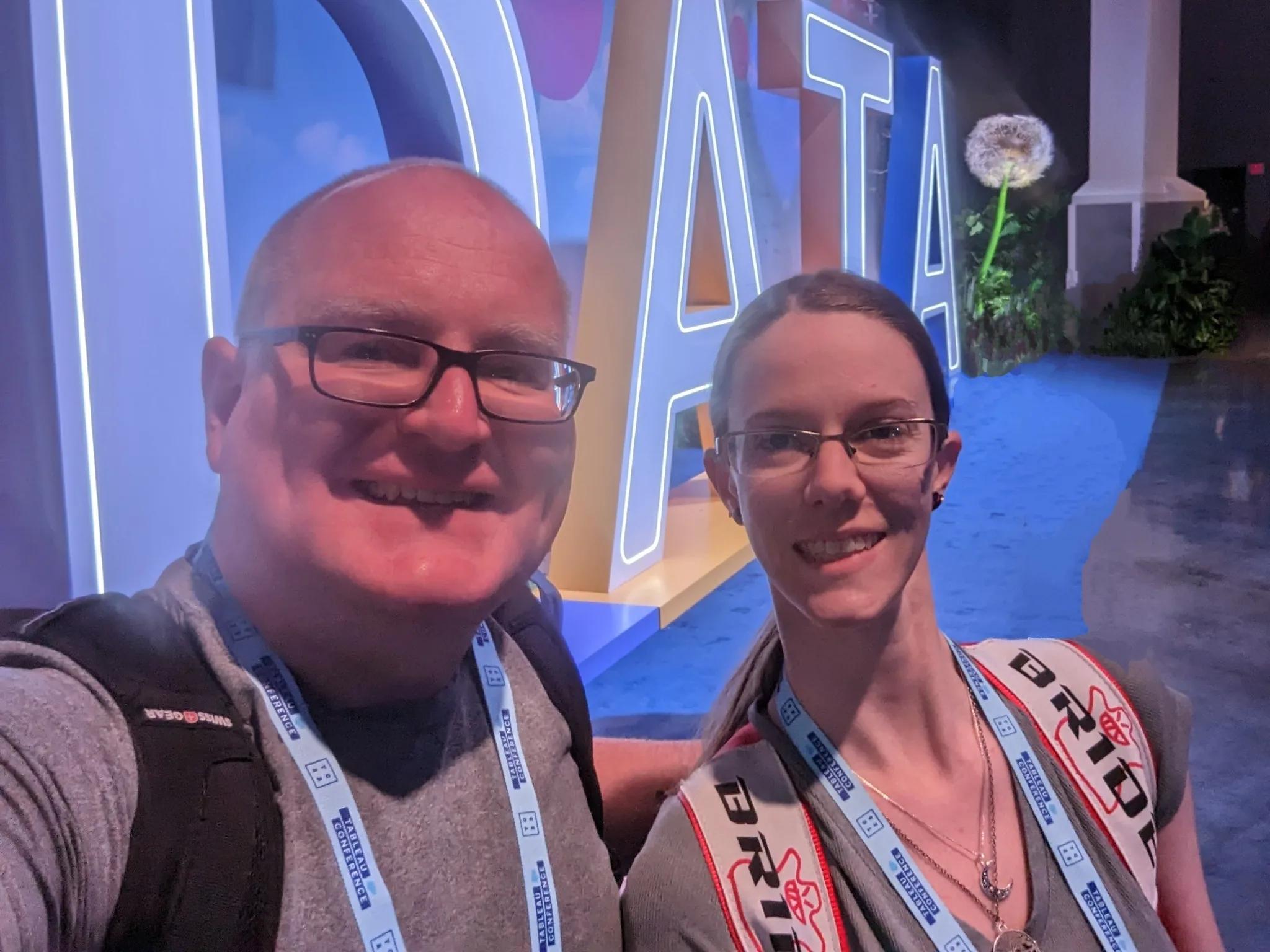 Jack King and Carin Detzel at the Tableau data experience